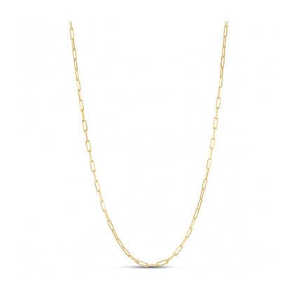 Sterling Silver Gold Plated Paperclip Chain (2.50 mm)