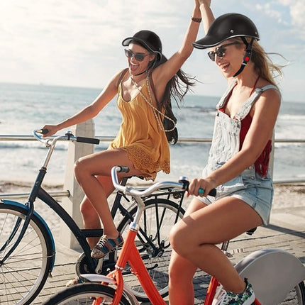 Baseball Cap Anti-UV Cycling Motorcycle Hat Leather Helmet