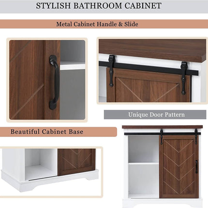 Bathroom Storage Cabinet with Adjustable Shelf