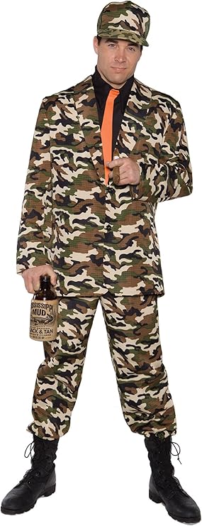 Bayou Men Camo Print Men Costume