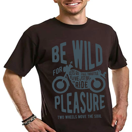 Be Wild Men's Bamboo Viscose/Organic Cotton Short Sleeve Graphic T-Shirt