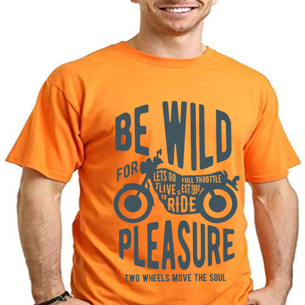 Be Wild Men's Bamboo Viscose/Organic Cotton Short Sleeve Graphic T-Shirt
