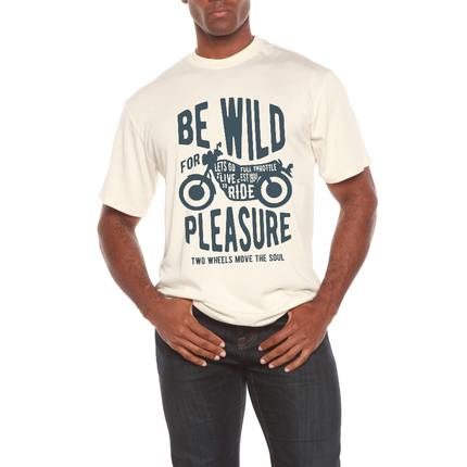 Be Wild Men's Bamboo Viscose/Organic Cotton Short Sleeve Graphic T-Shirt