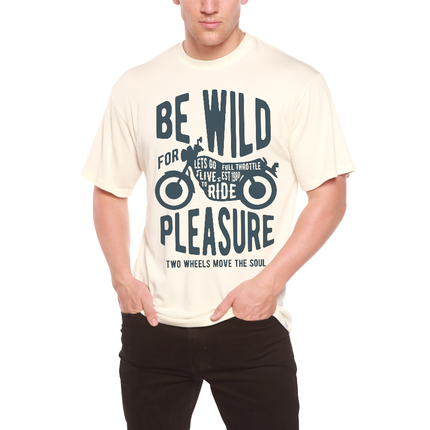 Be Wild Men's Bamboo Viscose/Organic Cotton Short Sleeve Graphic T-Shirt