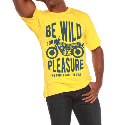 Be Wild Men's Bamboo Viscose/Organic Cotton Short Sleeve Graphic T-Shirt