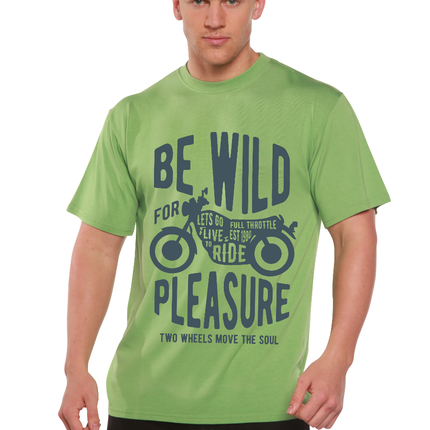 Be Wild Men's Bamboo Viscose/Organic Cotton Short Sleeve Graphic T-Shirt