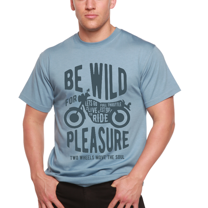 Be Wild Men's Bamboo Viscose/Organic Cotton Short Sleeve Graphic T-Shirt