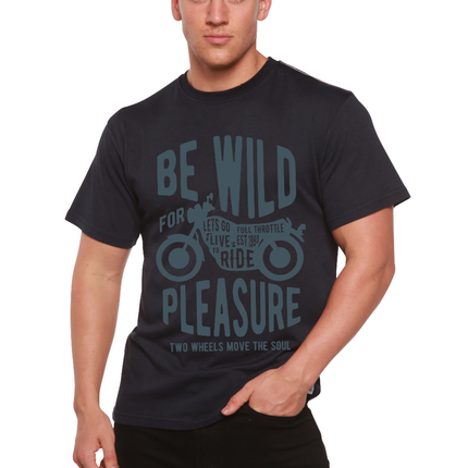 Be Wild Men's Bamboo Viscose/Organic Cotton Short Sleeve Graphic T-Shirt