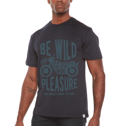 Be Wild Men's Bamboo Viscose/Organic Cotton Short Sleeve Graphic T-Shirt