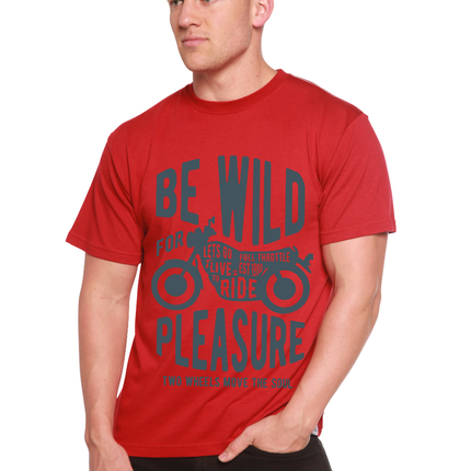 Be Wild Men's Bamboo Viscose/Organic Cotton Short Sleeve Graphic T-Shirt