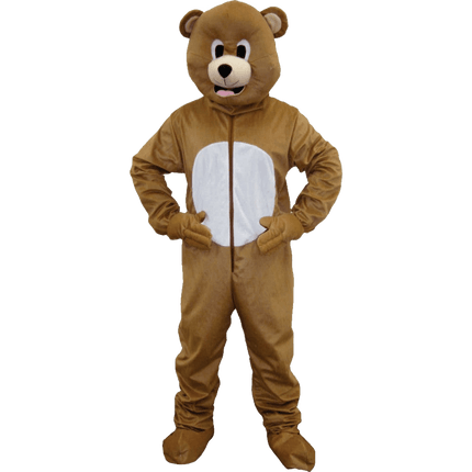 Kids Bear Mascot Costume with Plush Jumpsuit, Headpiece and Paws