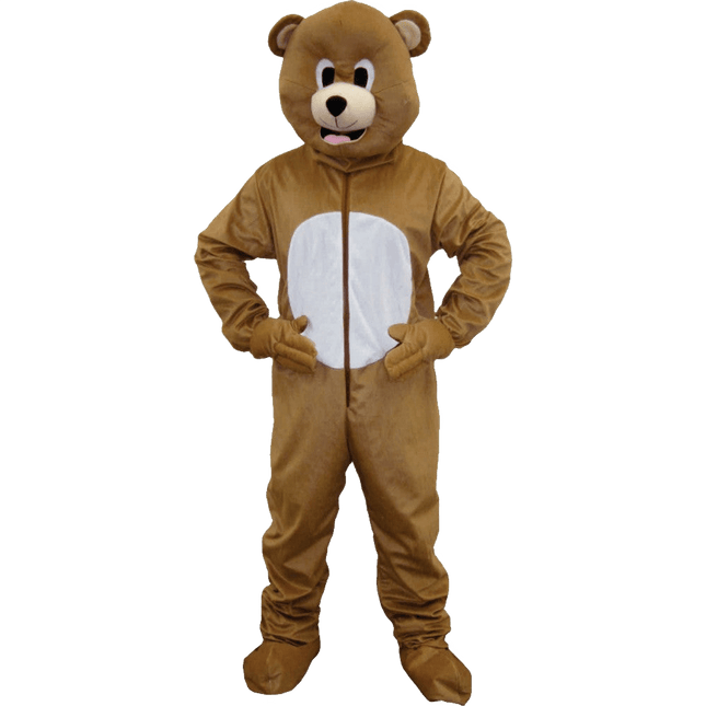 Kids Bear Mascot Costume with Plush Jumpsuit, Headpiece and Paws
