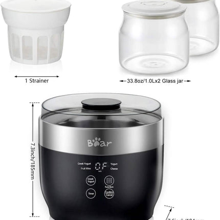 Bear Yogurt Maker Machine with Stainless Steel Inner Pot