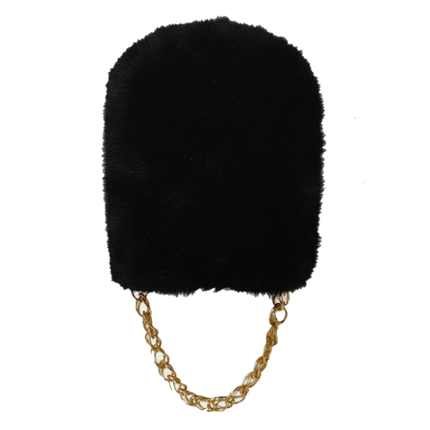 Adult Bearskin Guard Hat with Gold Chin Chain – Royal Guard Costume Hat for Halloween & Cosplay