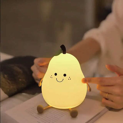 Bedroom Sleeping Bedside Tap Light LED Pear Shape Night Light