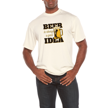 Beer Idea Men's Bamboo Viscose/Organic Cotton Short Sleeve Graphic T-Shirt