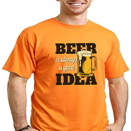 Beer Idea Men's Bamboo Viscose/Organic Cotton Short Sleeve Graphic T-Shirt