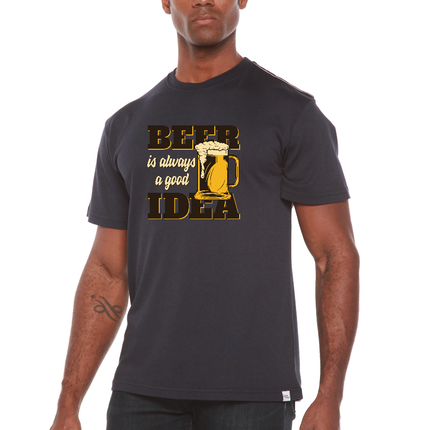 Beer Idea Men's Bamboo Viscose/Organic Cotton Short Sleeve Graphic T-Shirt