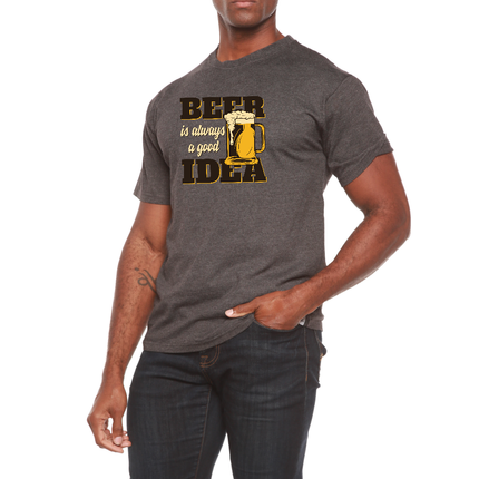 Beer Idea Men's Bamboo Viscose/Organic Cotton Short Sleeve Graphic T-Shirt