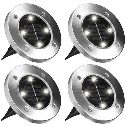 Bell + Howell Solar-Powered LED Garden Disk Lights Set