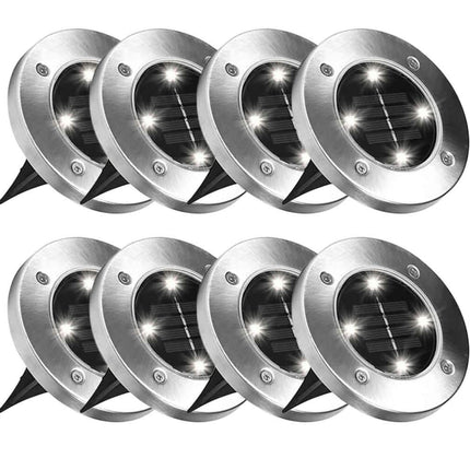 Bell + Howell Solar-Powered LED Garden Disk Lights Set