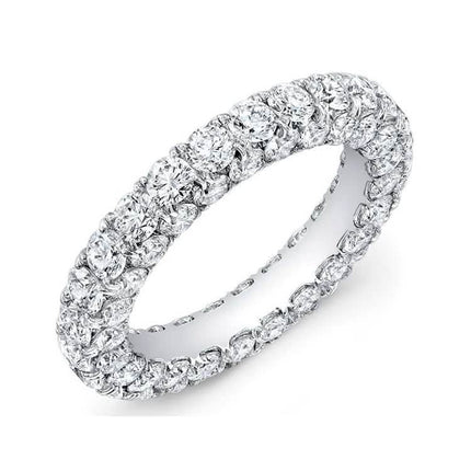 3-Row Cubic Zirconia Eternity Ring