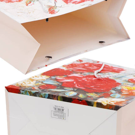 Rose Floral Paint Art Paper Carrying Gift Bag