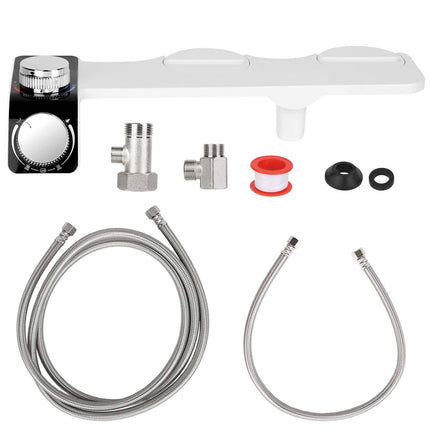 Bidet Attachment Non-Electric Fresh Water Sprayer with Self Cleaning Dual Nozzle