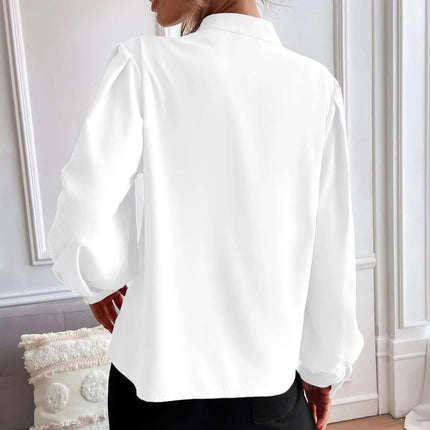 Bishop Sleeve Button Up Blouse