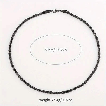 Black Chain Style Titanium Steel Fashion Necklace for Men