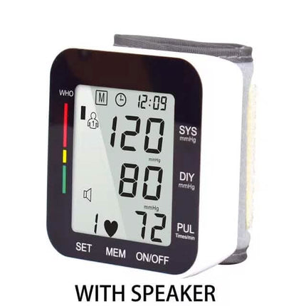 Blood Pressure Monitor Digital Wrist Blood Pressure Machine Automatic Cuff BP Detector
