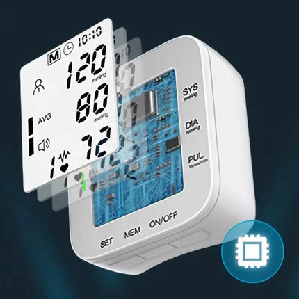 Blood Pressure Monitor Digital Wrist Blood Pressure Machine Automatic Cuff BP Detector