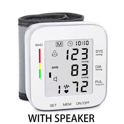Blood Pressure Monitor Digital Wrist Blood Pressure Machine Automatic Cuff BP Detector