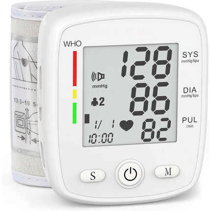 Blood Pressure Monitor Digital Wrist BP Machine Automatic BP Cuff with 2 Users 180 Memory Voice Large LCD Display