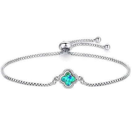 Blue Opal Adjustable Bolo Charm Bracelets