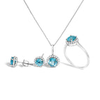 6.5 / White.Gold / Blue Topaz