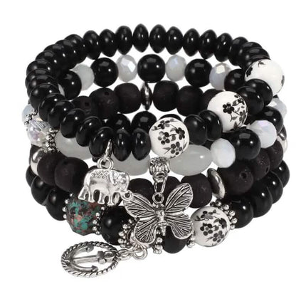 Bohemian Layered Beaded Bracelet
