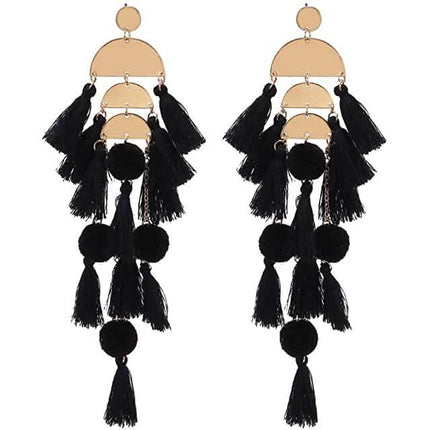 Boho Long Tassel Fringe Earrings