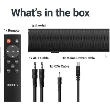 Bowfell Majority Sound Bar 2.0 Bluetooth TV Sound Bar  (Refurbished)