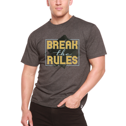 Break the Rules Men's Bamboo Viscose/Organic Cotton Short Sleeve Graphic T-Shirt