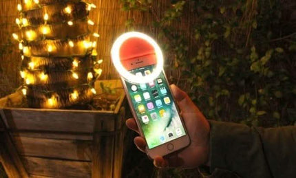Bright Ring Rechargeable LED Selfie Light for All Phone Models