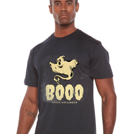 Happy Halloween Graphic Men's Bamboo Viscose/Organic Cotton Short Sleeve T-Shirt