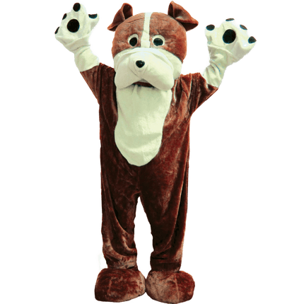 Adult Mascot Costume Plush Full Body Jumpsuit with Headpiece – Brown Animal Outfit