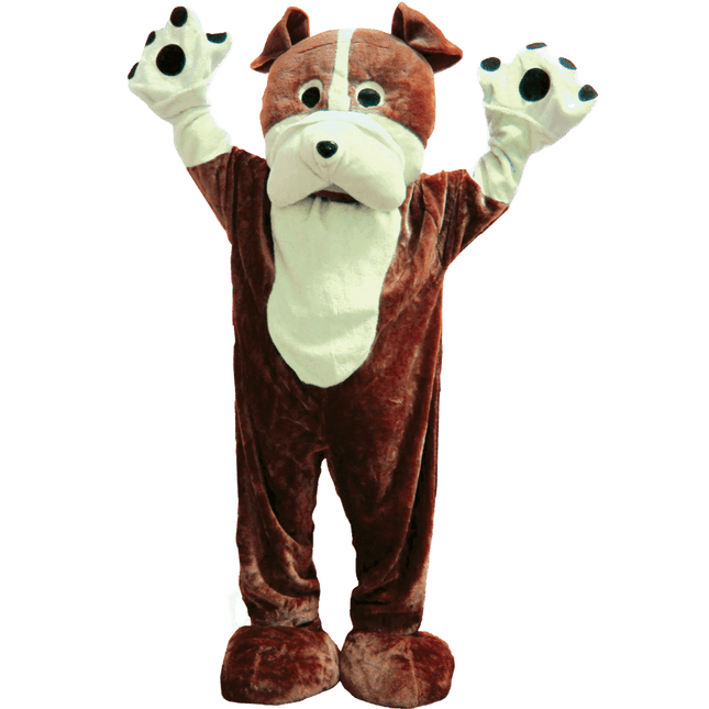 Adult Mascot Costume Plush Full Body Jumpsuit with Headpiece – Brown Animal Outfit