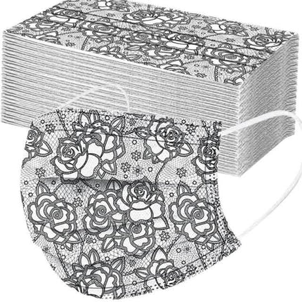 Butterfly Disposable Mask Flowers Lace