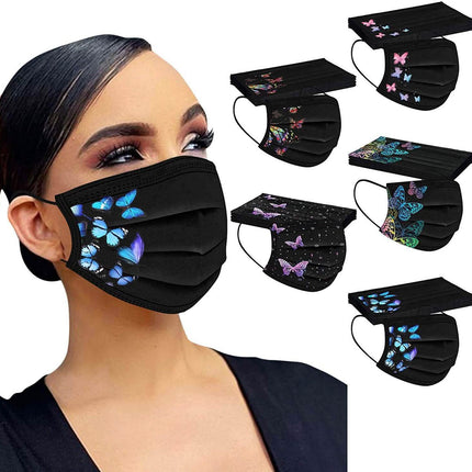 Butterfly Printed Paper Mask