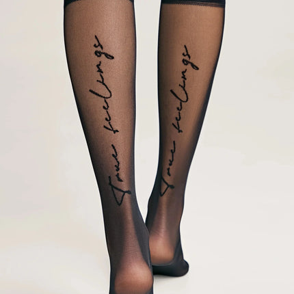 Fantasy Knee Highs Conte True Love - Elastic Band and Printed Design