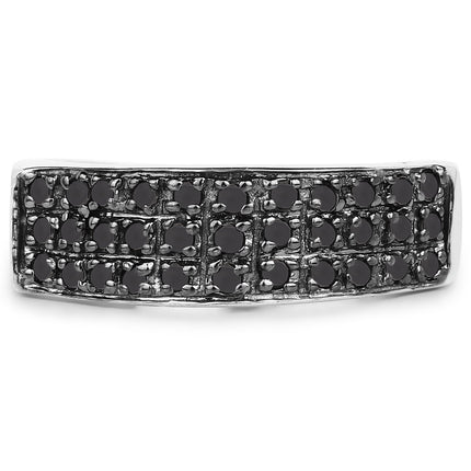 0.35 Carat Genuine Black Diamond .925 Sterling Silver Ring