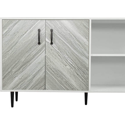 Cabinet with 2-Doors and 3-Open Shelves