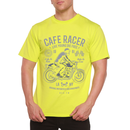 Cafe Racer Men's Bamboo Viscose/Organic Cotton Short Sleeve Graphic T-Shirt